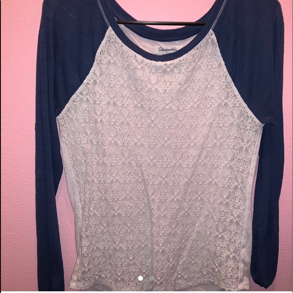 Aeropostale jean blue had sleeve lace long sleeve